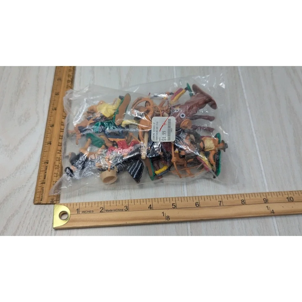 Learning Express Cowboys and Indians Figures Set Cake‎ toppers diorama